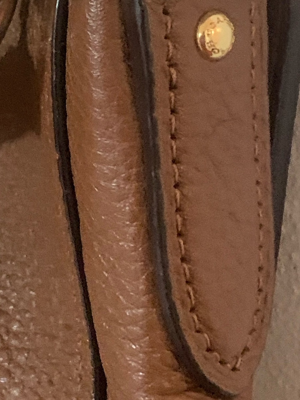 Coach Brown Pebbled Hobo Leather Shoulder Bag with Gold Hardware - Picture 9 of 10